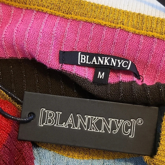 NWT Blank NYC Metallic Stripe Bell Sleeve Sweater M - Picture 7 of 8